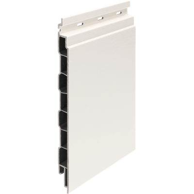 Keralit kunststof gevelbekleding houtnerf Wit