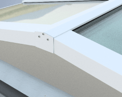 Grenen zadeldak lichtstraat wit