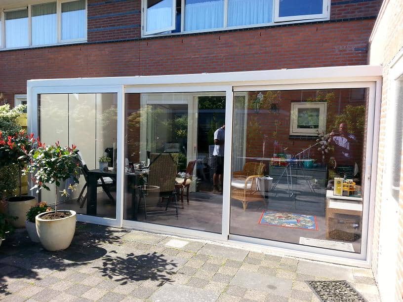 Aluminium schuifpui 3 delig Aliplast wit Schagen