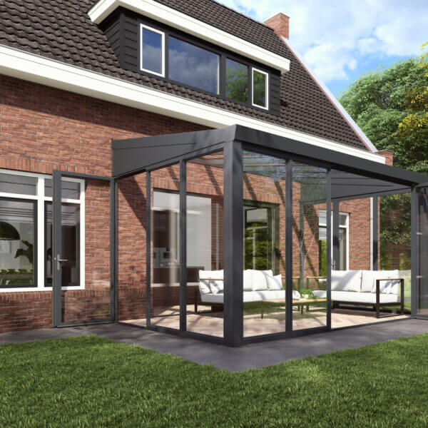 Schuifwand met deuren half open