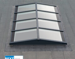 Lichstraat zadeldak triple glas Pext antraciet