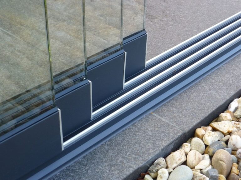 Deponti Fiano Glazen Schuifwand rails