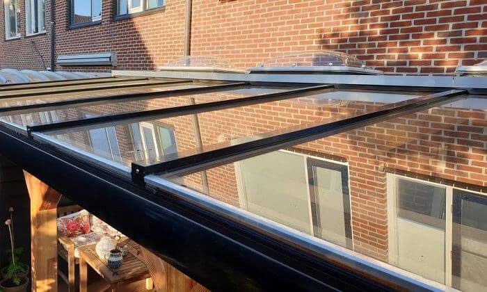 XL veranda carport met glas muuraanbouw DD50G XL