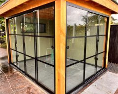 Fiano glaswand steellook zwart