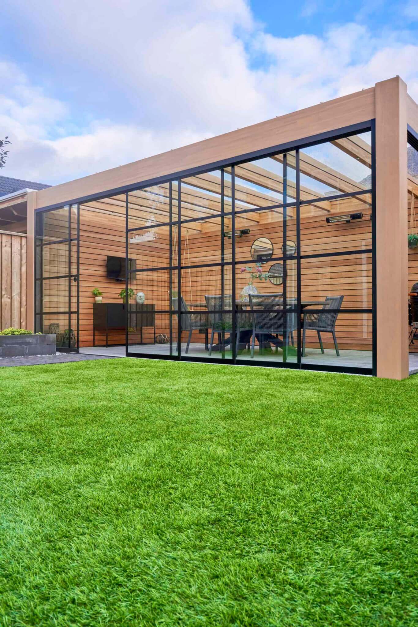 steellook voor Fiano glaswand zwart