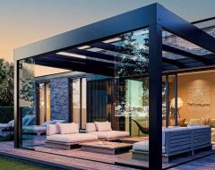 Aluminium Terrasoverkapping Cubo Ezie - Muuraanbouw