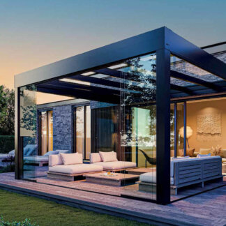 Aluminium Terrasoverkapping Cubo Ezie - Muuraanbouw