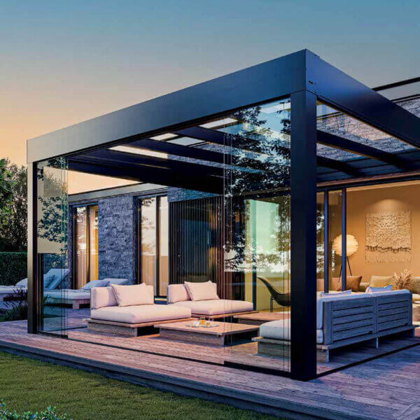 Aluminium Terrasoverkapping Cubo Ezie - Muuraanbouw