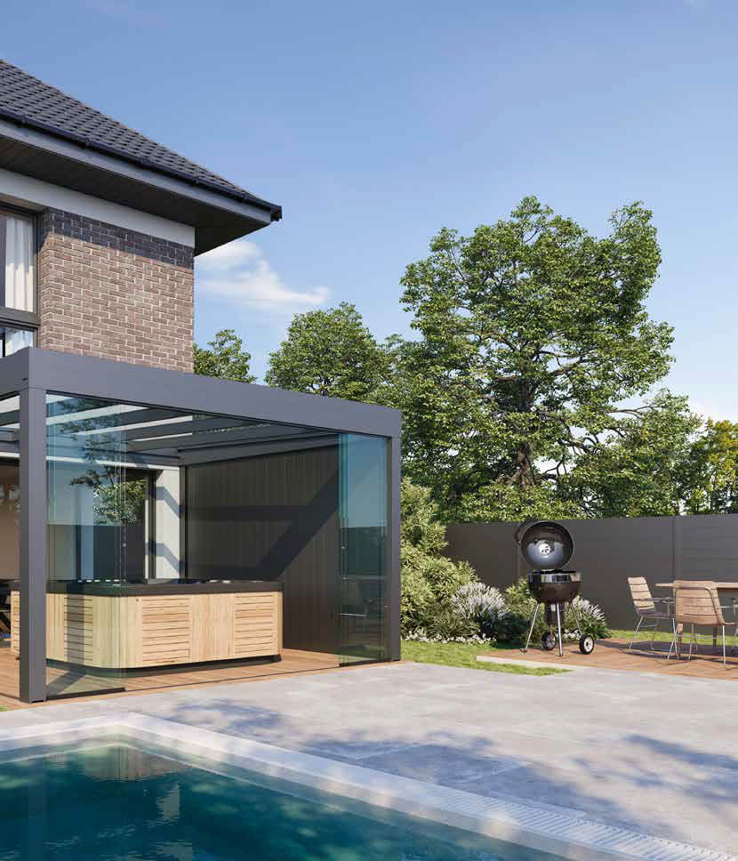 Danenberg Shop - Aluminium Terrasoverkapping Cubo Ezie - Muuraanbouw