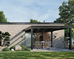 Danenberg Shop - Aluminium Terrasoverkapping Cubo Ezie - Muuraanbouw