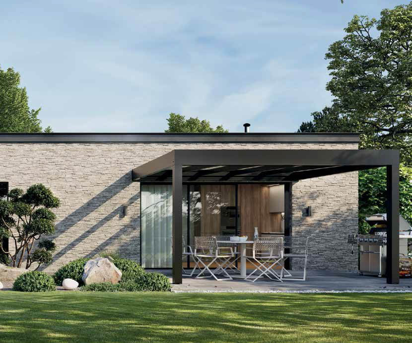 Danenberg Shop - Aluminium Terrasoverkapping Cubo Ezie - Muuraanbouw