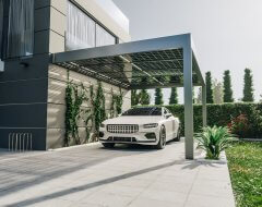 Danenberg Shop - Aluminium Terrasoverkapping Cubo Solar - Muuraanbouw