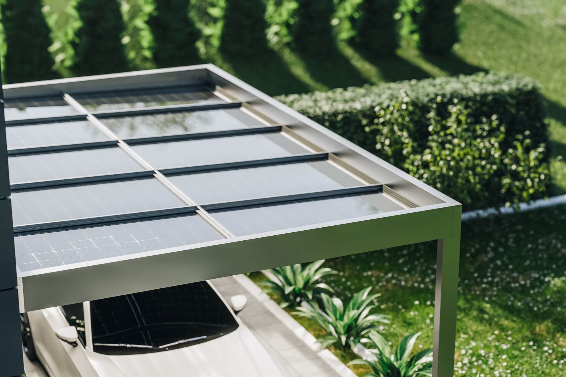 Danenberg Shop - Aluminium Terrasoverkapping Cubo Solar - Muuraanbouw