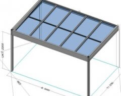 Danenberg Shop - Aluminium Terrasoverkapping Cubo Solar - Muuraanbouw
