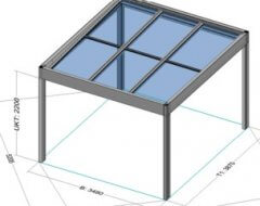 Danenberg Shop - Aluminium Overkapping Cubo Solar - Vrijstaand