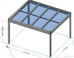 Danenberg Shop - Aluminium Overkapping Cubo Solar - Vrijstaand