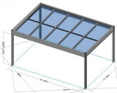 Danenberg Shop - Aluminium Overkapping Cubo Solar - Vrijstaand